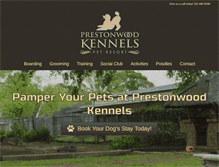 Tablet Screenshot of prestonwoodkennels.com